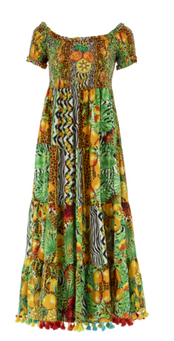 Yellow and Green Maxi Dress