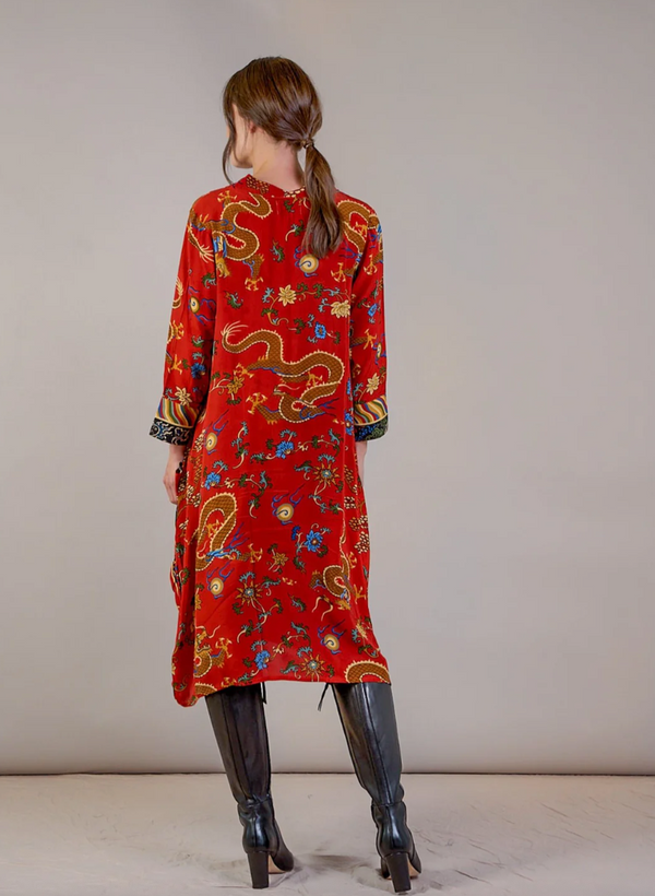 Dragon Rust Asymmetric Dress