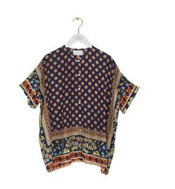 Moorish Blue Tea Blouse