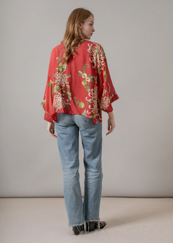 Chrysanthemum Red Kimono