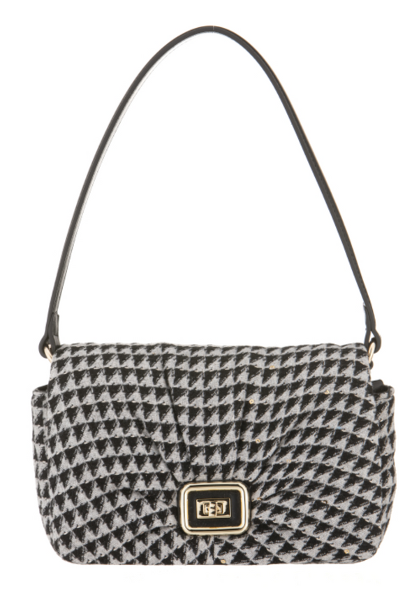 Houndstooth Baguette Bag