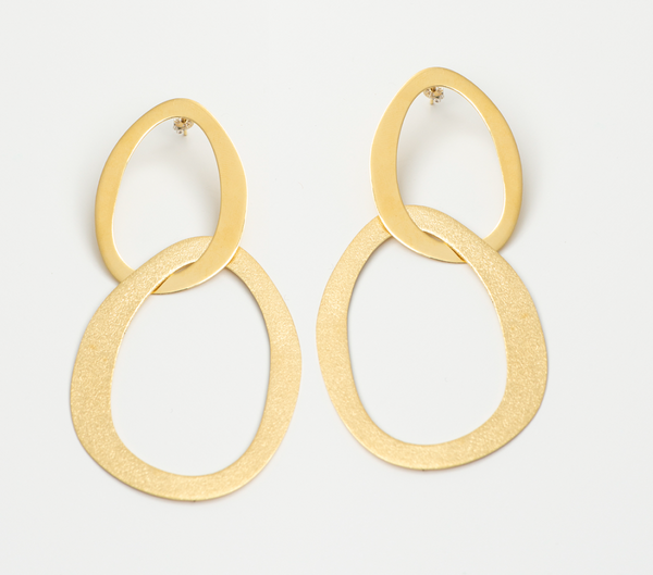 Pop in Circles Gold Plated Earrings New Collection