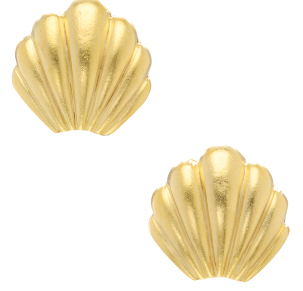 Gold Shell Earrings (small & large)