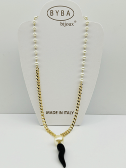 Lucky Horn Long Necklace