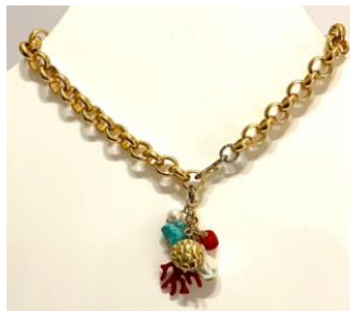 Coral Cluster Crew Necklace