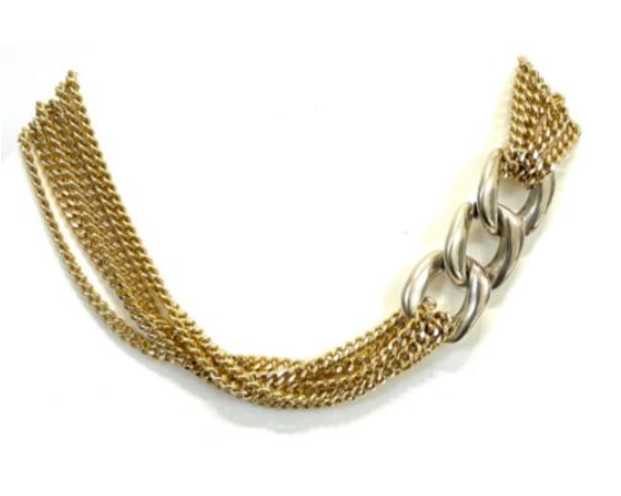 Mixed Metal  Chain Bracelet/ Choker