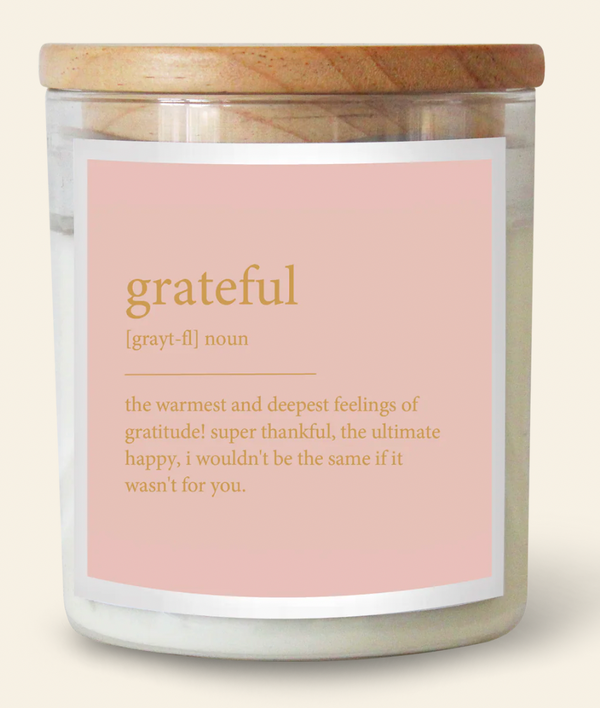 LIMITED EDITION Dictionary Meaning Candle - grateful