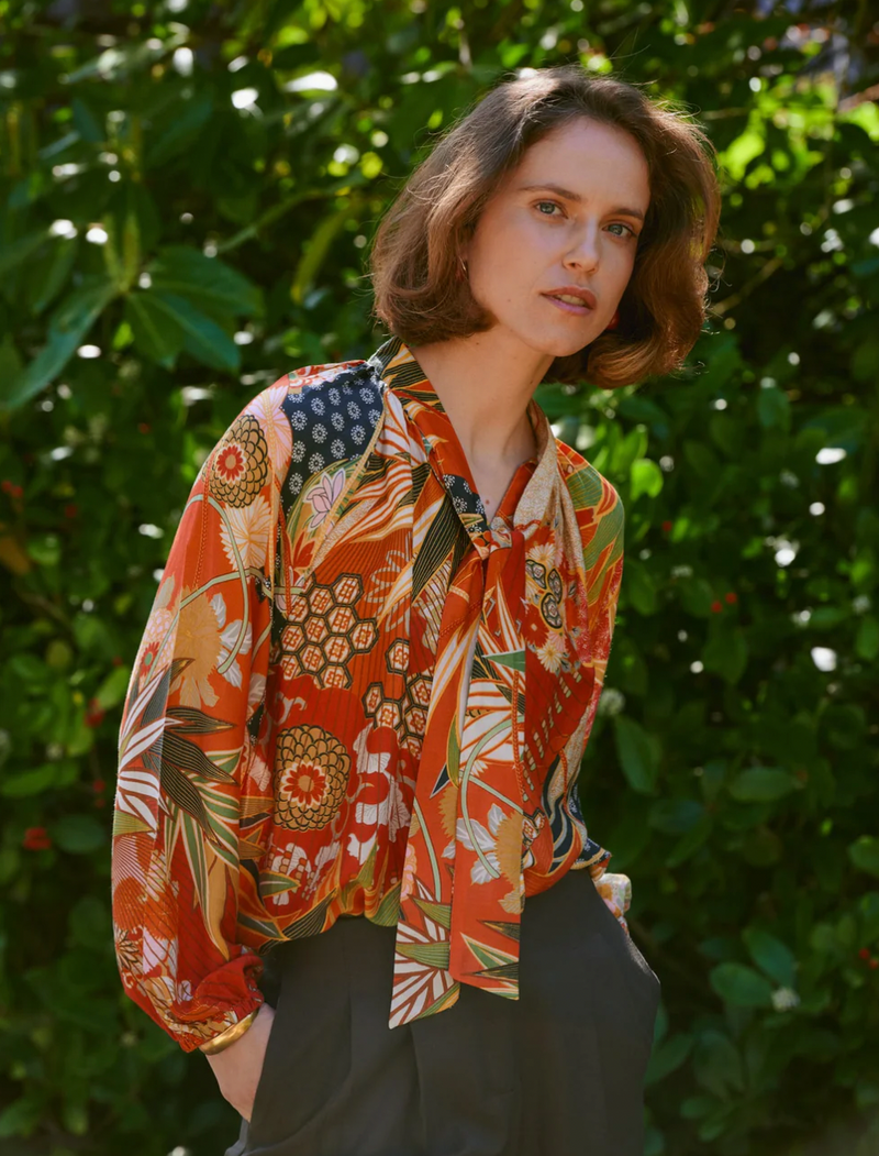 Fans Scarlet Bow Blouse