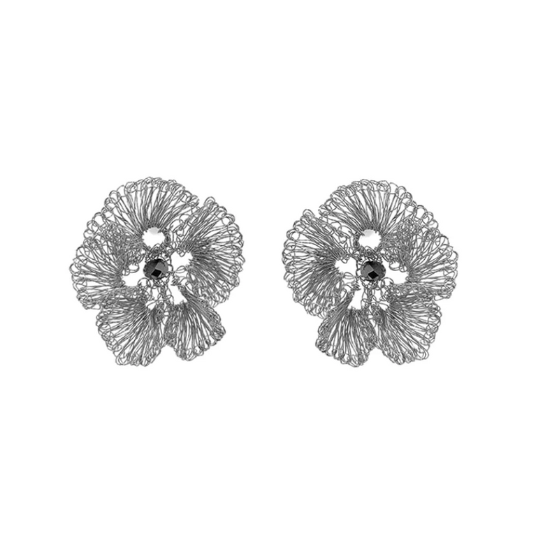 All Gold Plumeria Handmade Post Earrings