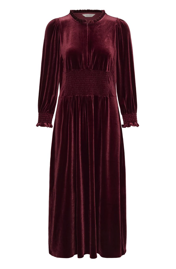 Merlot Velvet Dress