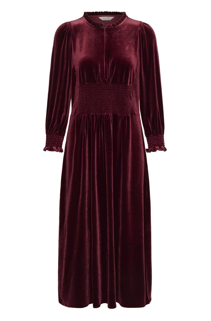 Merlot Velvet Dress