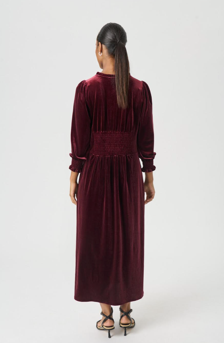 Merlot Velvet Dress