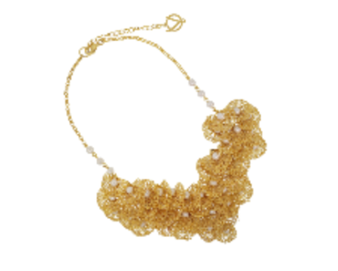 Chunky Flower Hand wire Necklace