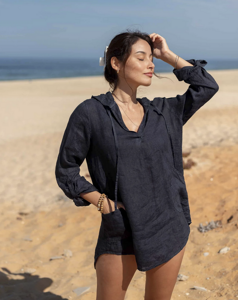Hermosa Linen Hoodie Tunic