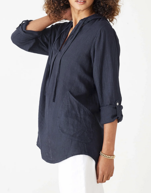 Hermosa Linen Hoodie Tunic
