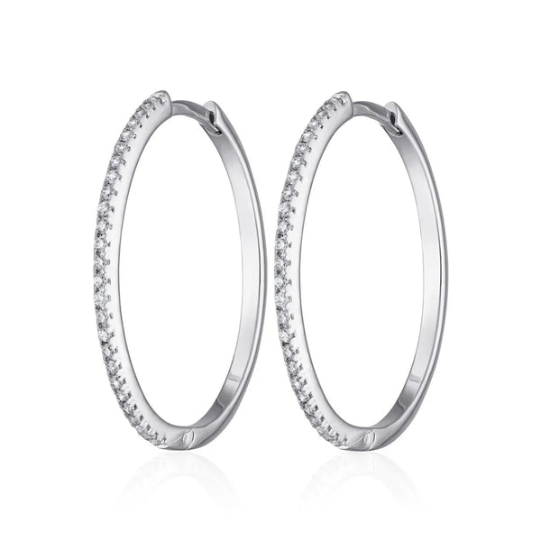 Slim Sparkling Perfect Hoop Earrings
