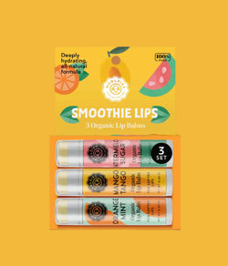 Smoothie Lips NON tinted Lip Balm Set Of 3