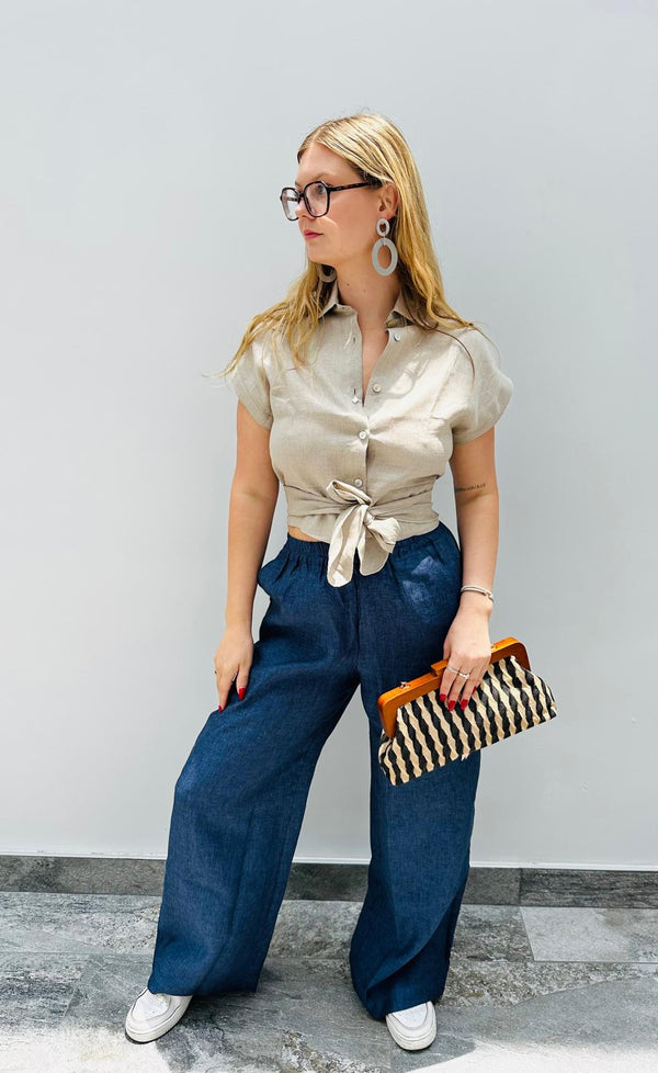 Cam Oriente Linen Top