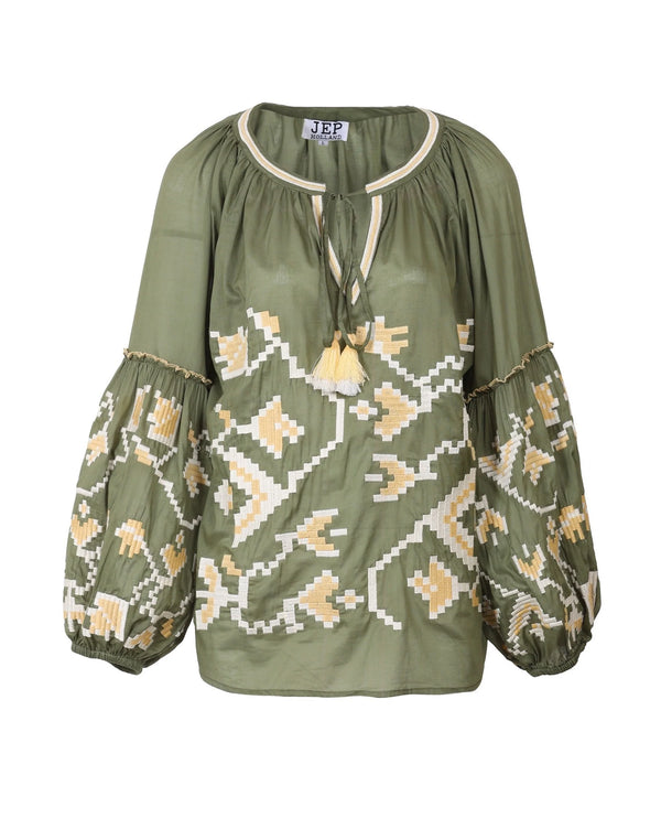Olivia Olive Green Blouse