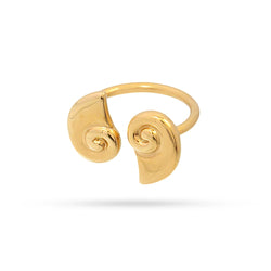 Aqua Double Seashell Ring