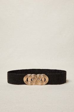 Straw Belt with Figure-Eight Clasp
