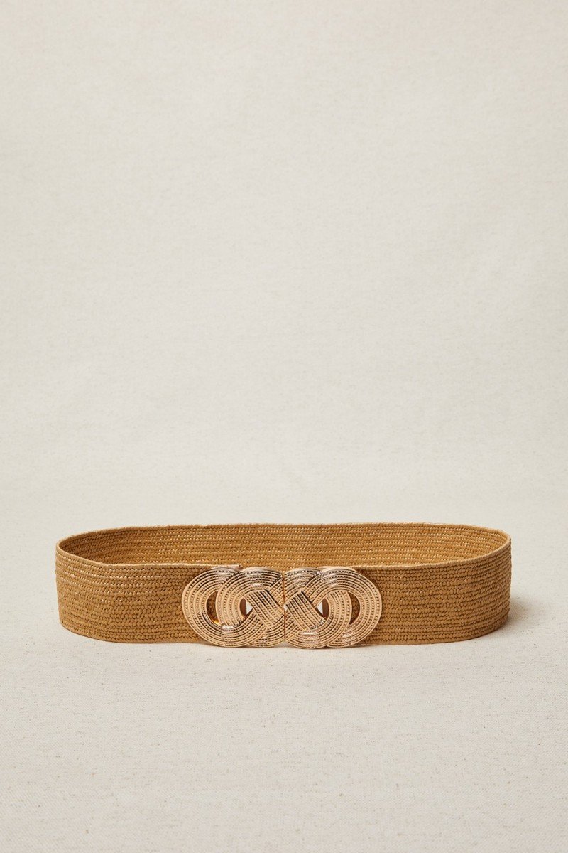 Straw Belt with Figure-Eight Clasp