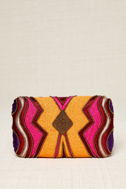 Hand Beaded Multi-Color Clutch