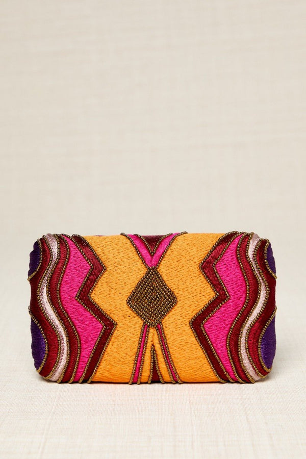 Hand Beaded Multi-Color Clutch