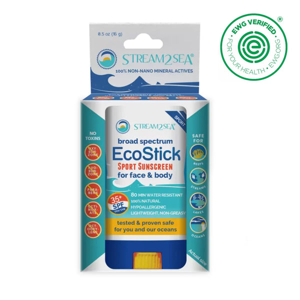 Reef Safe Mineral Stick Sunscreen For Face and Body SPF 35+ EcoStick Sunscreen Sport