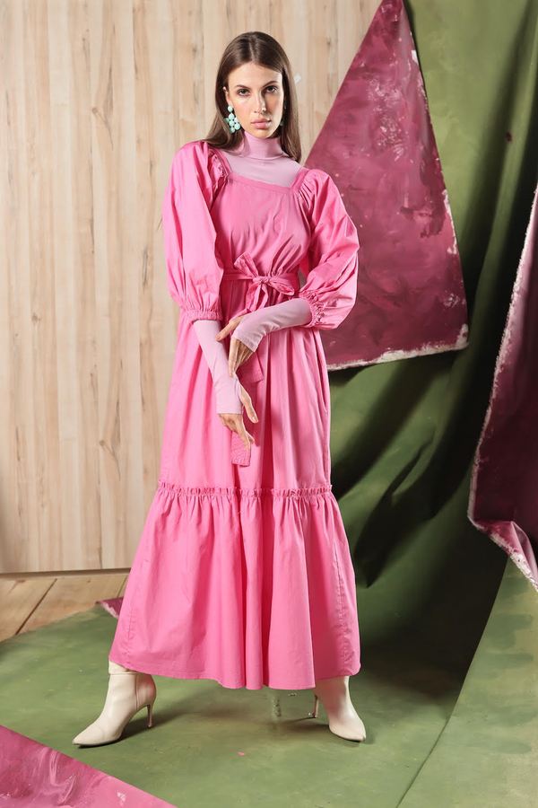 Pink Oleander Maxi Dress