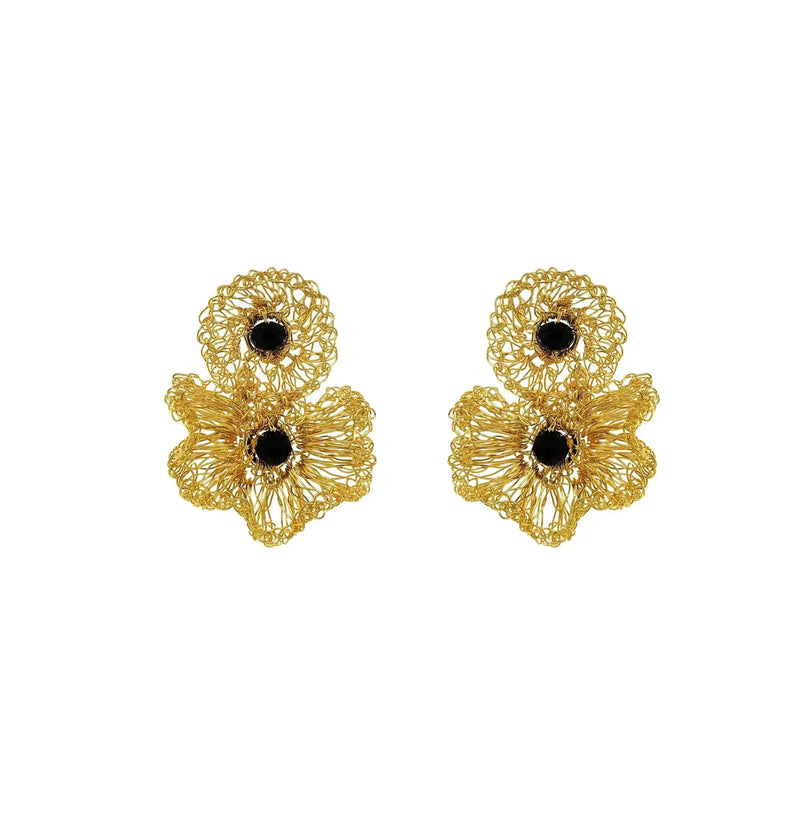 Handmade Crochet Shells Dangle Earrings