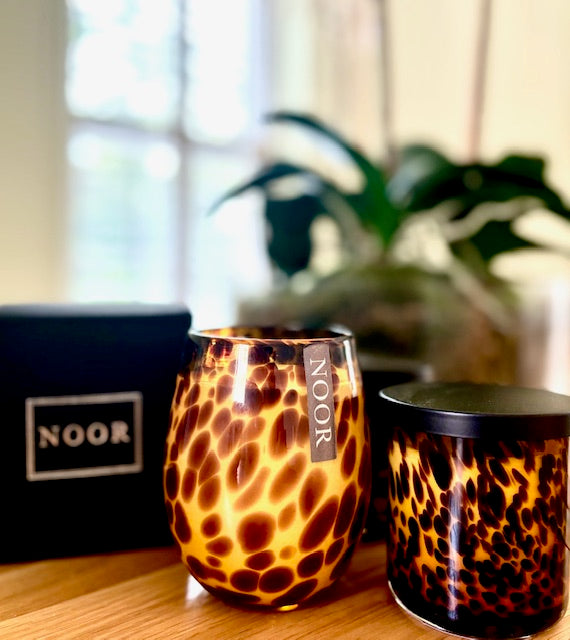 Peony & Blush Suede Leopard Candles