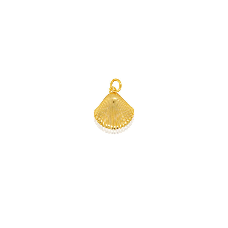 Sterling Silver Gold Vermeil Seashell Pendant