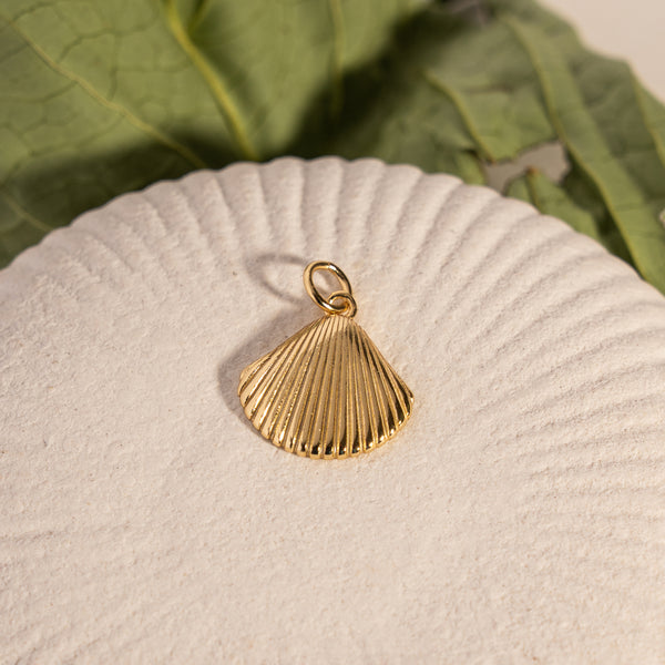 Sterling Silver Gold Vermeil Seashell Pendant