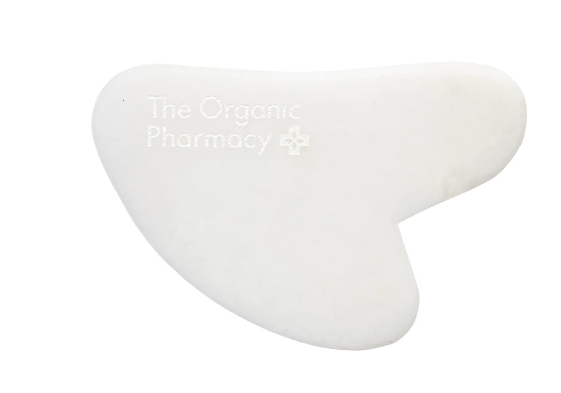 White Jade Gua Sha with Blue Pouch