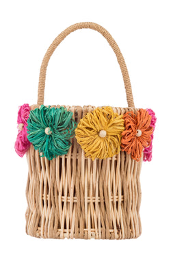 Colourful Flower Bucket Tote