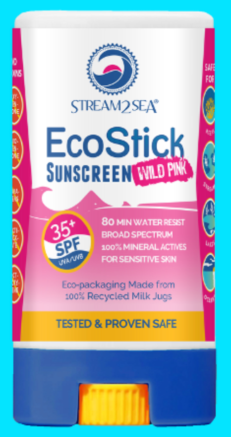 EcoStick Sunscreen 4 Kids for Face and Body SPF 35+ - WILD PINK!
