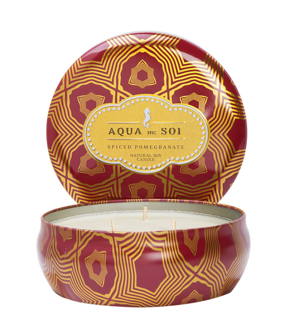 SPICED POMEGRANATE TIN CANDLES