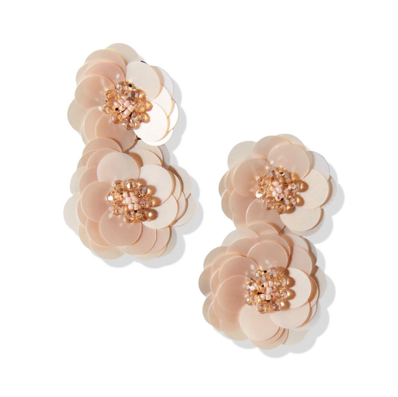 Double Flower Post Earrings