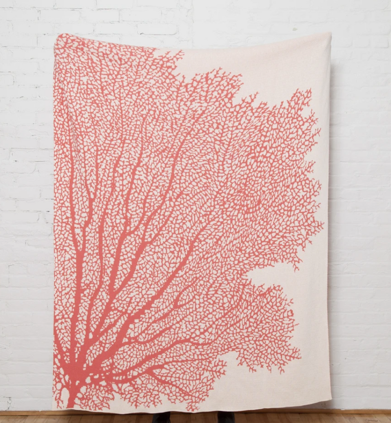 Eco Fan Coral Throw/Blanket