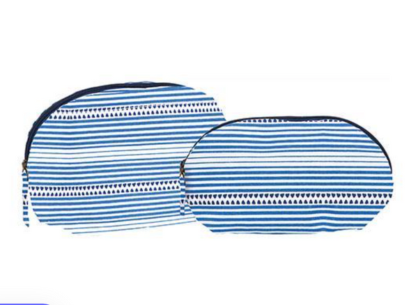 Bethany Blue Cosmetic Bags - Set of 2