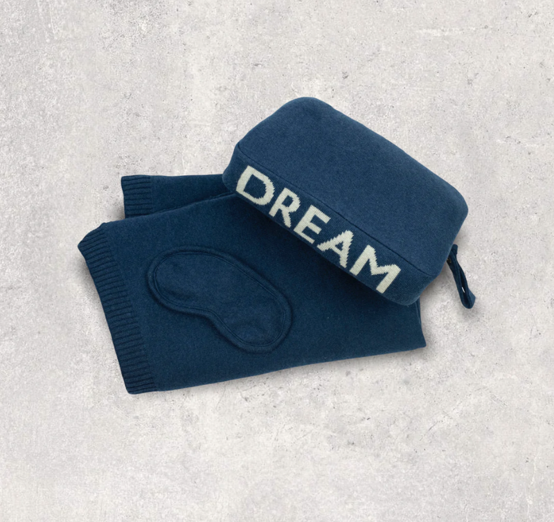 Dream Navy/Linen Sand Blanket - Eye Mask