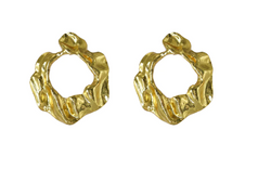 Salome Gold Stud Earrings