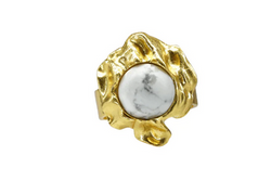 Salome Gold Howlite Ring