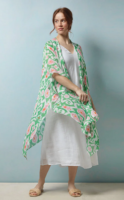 Ikat Green Throwover