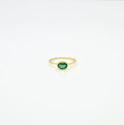 Green Tourmaline Oval Ring