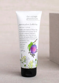 The Cottage Greenhouse Japanese Plum & White Tea Salt Scrub