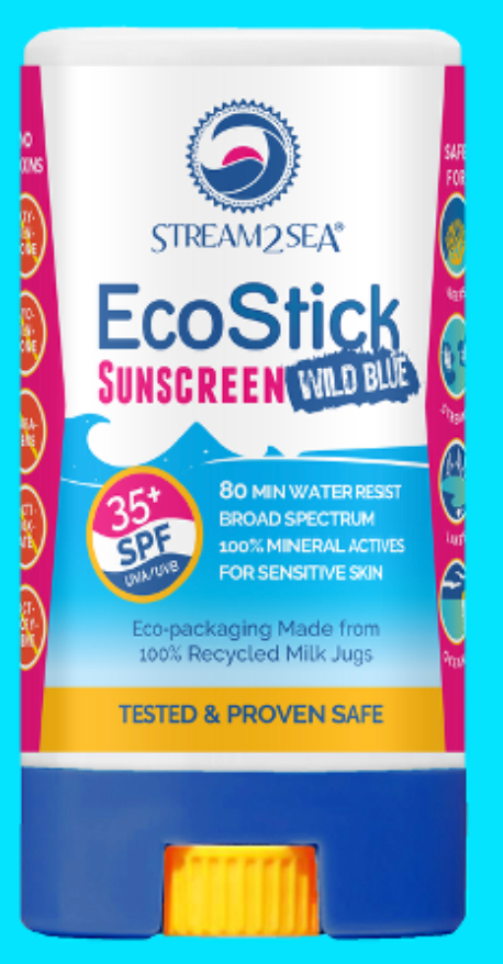 EcoStick Sunscreen 4 Kids for Face and Body SPF 35+ - WILD BLUE!
